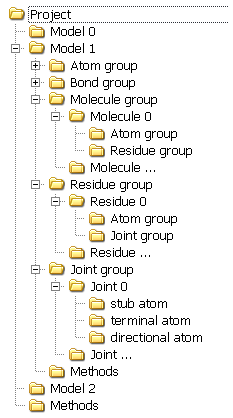 Molecular model structure