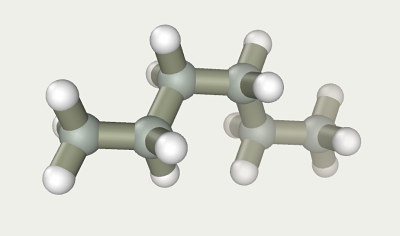 Trans gauche trans hexane